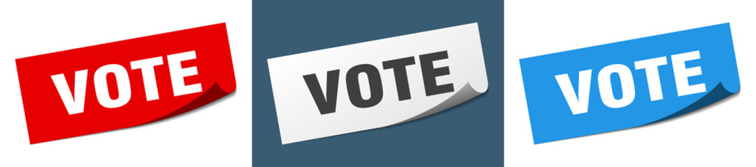 Wall Mural - vote grunge vintage retro band. vote ribbon