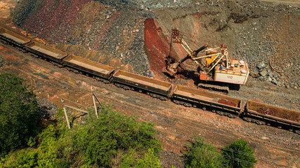 Iron ore quarry open pit mining of iron ore is huge.