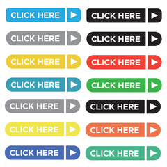 Wall Mural - Click here web buttons. Web button click here for website