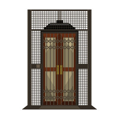 Elevator of lift vector icon.Cartoon vector icon isolated on white background elevator of lift.