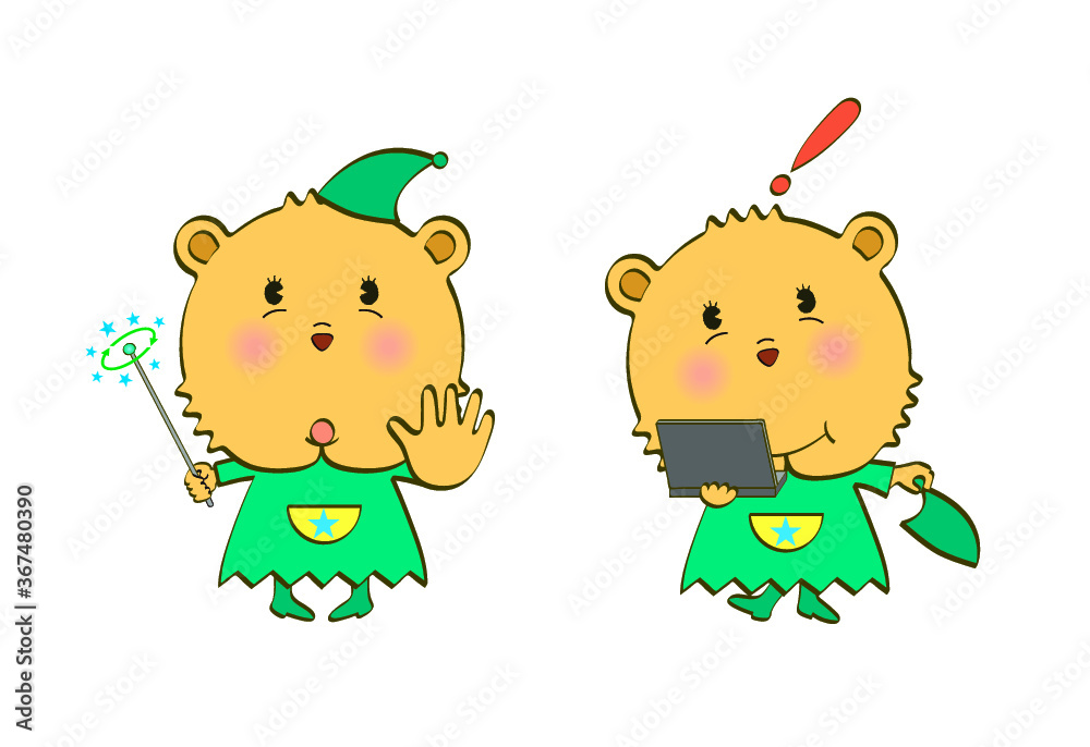 動物 リス 擬人化 キャラクター かわいい Wall Mural Masayoshi Abiru