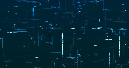 Wall Mural - abstract digital network data background, 3d rendering illustration