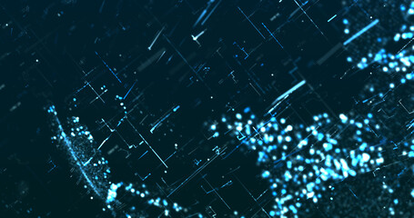 Wall Mural - abstract digital network data background, 3d rendering illustration