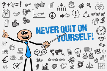 Sticker - Never quit on yourself! 