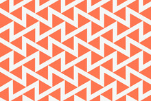 White Seamless Zig Zag Pattern On Orange Peach Background Vector