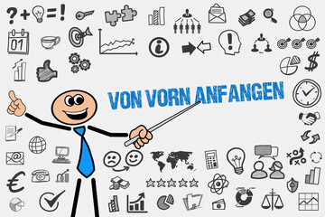 Sticker - Von vorn anfangen 