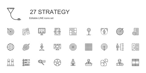 Poster - strategy icons set