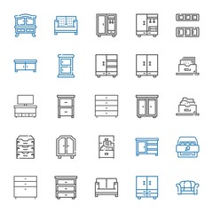 Canvas Print - drawer icons set