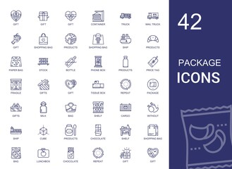 Poster - package icons set