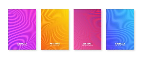 Wall Mural - minimal covers collection. colorful halftone gradients. future geometric patterns design.