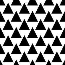 Vector Black White Seamless Pattern Geometric Art