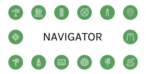 Sticker - navigator icon set