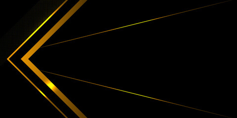 Abstract luxury light with line gold black background