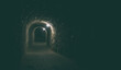 The dark tunnel in the catacomb
