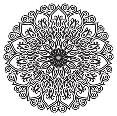Wall Mural - abstract mandala graphic design decorative elements isolated on white color background for ancient g
