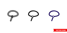 Lasso Tool Icon Of 3 Types. Isolated Vector Sign Symbol.