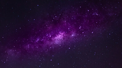 Wall Mural - astrophotography of visible milky way galaxy. stars, space, nebula and stardust at a starry night sk