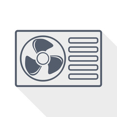 Aufkleber - Heat pump flat design vector icon