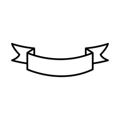 Poster - decorative ribbon icon, line style