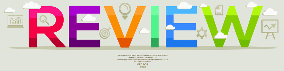 Creative (review) Design,letters and icons,Vector illustration.	
