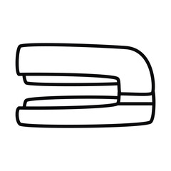 Sticker - stapler tool icon, line style