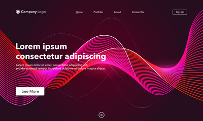 Landing Page. Abstract background website. Template for websites, or apps. Modern design. Abstract vector style