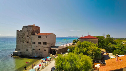 Poster - Torre Mozza, Tuscany. Aerial view of beautiful italian coastline