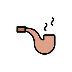 Sticker - Smoke, pipe icon. Simple color with outline vector elements of pirate icons for ui and ux, website or mobile application