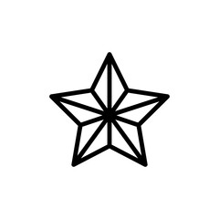 Poster - Star, tattoo icon. Simple line, outline vector elements of tattooing icons for ui and ux, website or mobile application