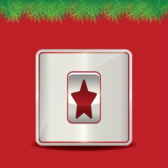 Poster - christmas star button