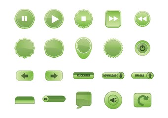 Poster - set of button icons