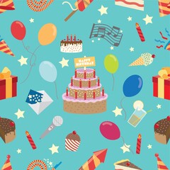 Sticker - set of birthday icons