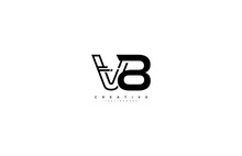 Vector Abstract Minimalism Modern Linked Monogram Letter V8 Logo