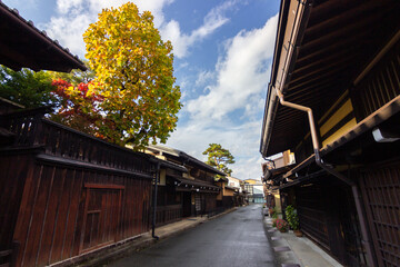 Wall Mural - Famous street in Takayama (Japan)