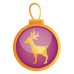 Poster - reindeer button