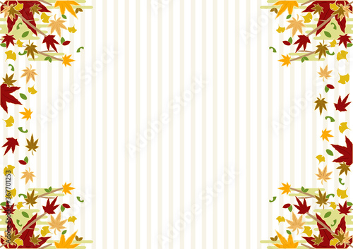 紅葉フレーム ストライプ背景 Stock Vector Adobe Stock 紅葉フレーム ストライプ背景 Stock Vector Adobe Stock