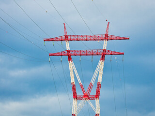 electric high voltage power pylon