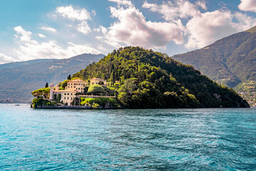 Poster - The beautiful como lake in italy seen from the boat