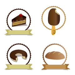 Poster - set of bakery labels