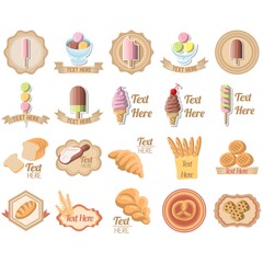 Canvas Print - set of bakery icons