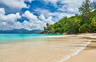 Canvas Print - Beautiful Anse Soleil beach at Seychelles