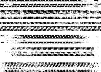 Aufkleber - Vector Print Textured Tire Track . Design Element .Bike thread silhouette