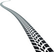 © miloje - Vector Print Textured Tire Track . Design Element .Bike thread silhouette