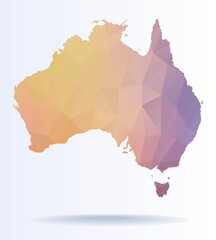 Sticker - Low poly map of Australia