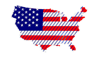 america map flag nation us stars and stripes