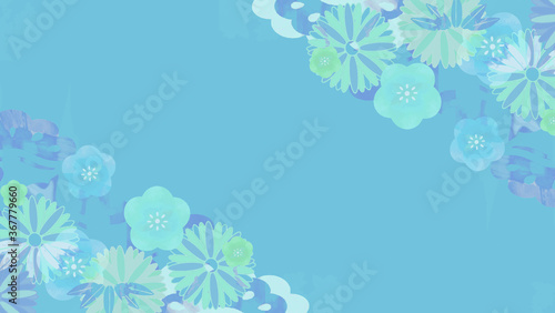 梅の花が描かれた和柄の青い背景イラスト Ilustracion De Stock Adobe Stock 梅の花が描かれた和柄の青い背景イラスト Ilustracion De Stock Adobe Stock