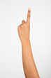 © Teerapong - woman hand 'one' back on white background