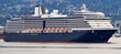 HAL cruiseship or cruise ship liner Ms Oosterdam arrival into Vancouver from Alaska cruising. Kreuzfahrtschiff von Holland America Line geht auf Alaska-Kreuzfahrt von Vancouver, Kanada	