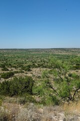 Sticker - Beautiful shot of west Texas scenery with a clear blue sky