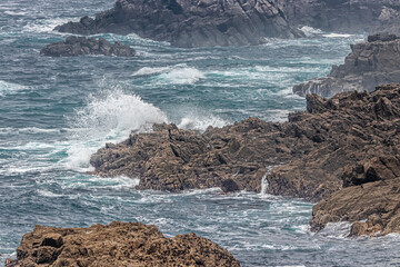 Canvas Print - rocky coast of the island of Ouessant, off Brittany